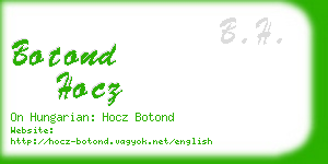 botond hocz business card